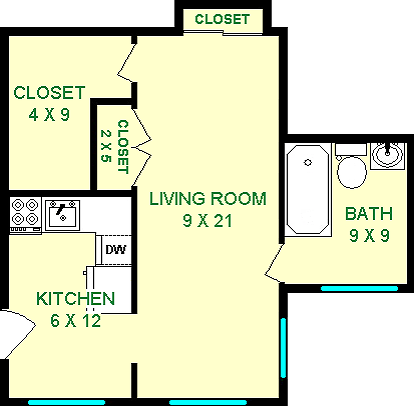 Oleander Studio Floorplan - Nevilletree