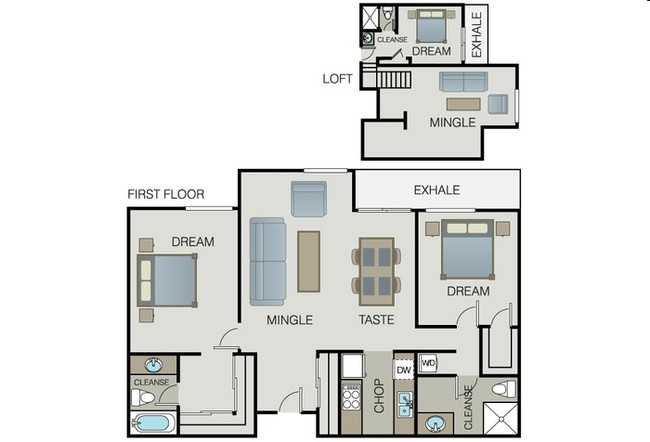 2BR/3BA - Highridge