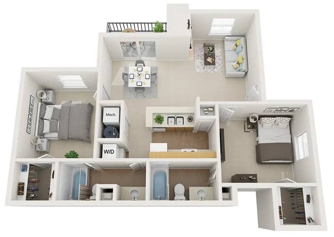 Floorplan - Mountain Run Apartments