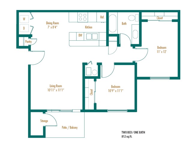 2BR/1BA - Sycamore Springs