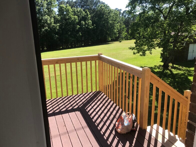 Deck view and Green Space - 4617 Yates Mill Pond Rd