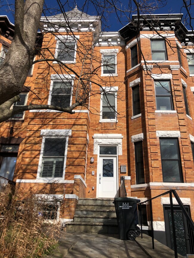 Front entrance. This unit is the bottom 2 floors - 1241 Kenyon St NW