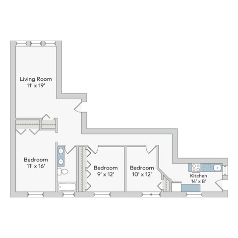 Floorplan - 5222-38 S. Drexel Avenue