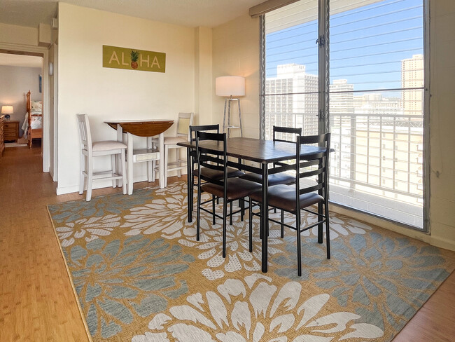 Dining Area looking toward Waikiki view view - 2575 Kuhio Ave