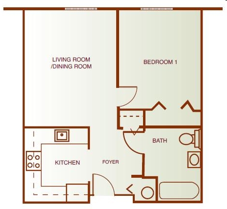 1BR/1BA - Manchester Heights (62+ Community)