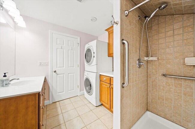 Laundry on 1st Floor w/ Tiled Shower - 107 Clinton St