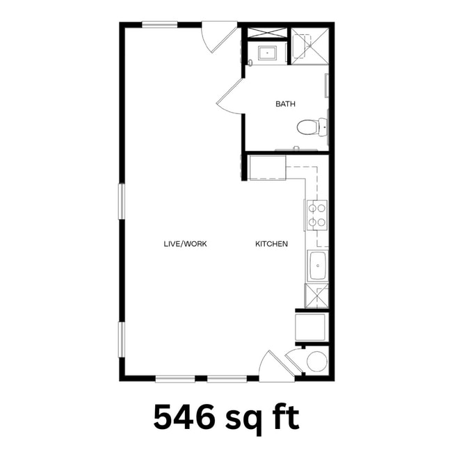 Mariposa - 546 sq ft - Culdesac Tempe