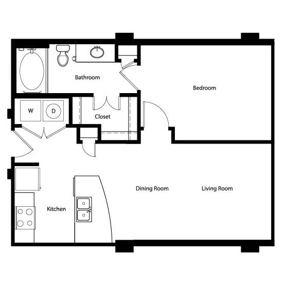 Gallery At Turtle Creek - A0 - 1 Beds - 1 Baths - 673 Sq. ft. - Gallery At Turtle Creek