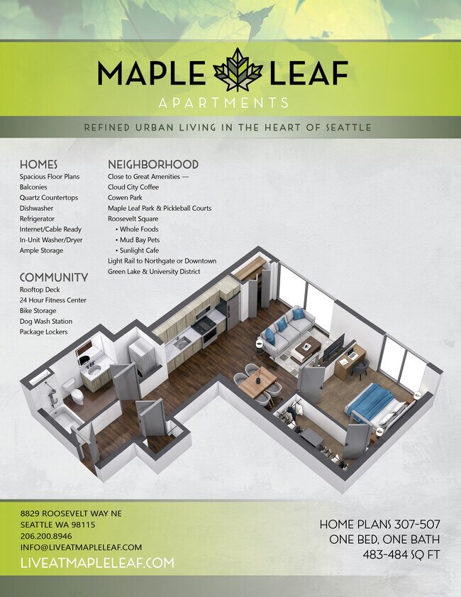 Floorplan - Maple Leaf Apartments