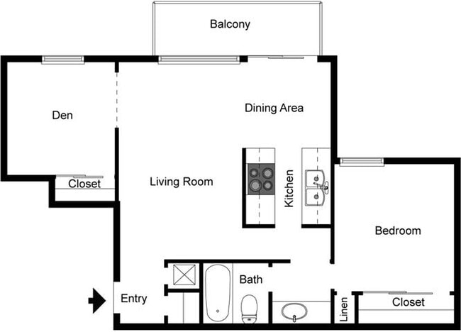 Floorplan - Los Arbolitos Huntington Beach Apartments