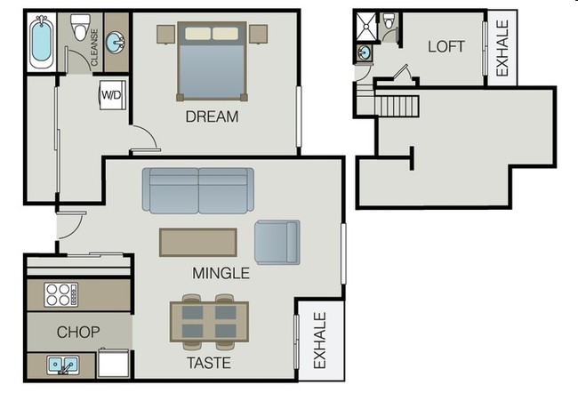 1BR/2BA - Highridge