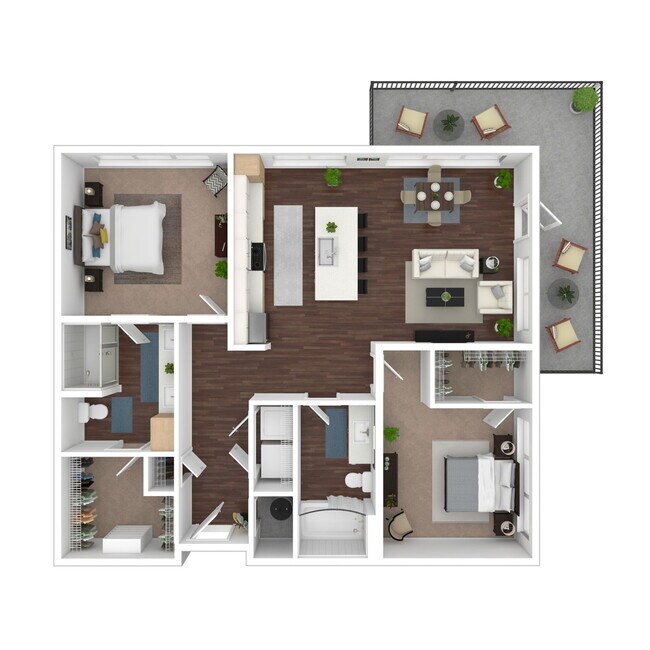 Floorplan - Evren Apartments of Lees Summit