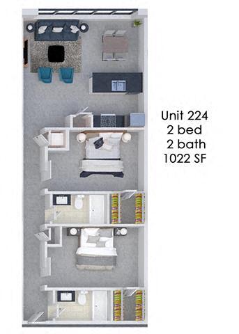 Floorplan - Fording Flats - All Utilities Included