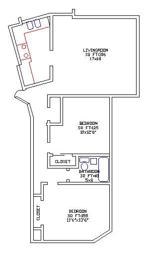 Tower Two Bedroom/ One Bathroom - University Park