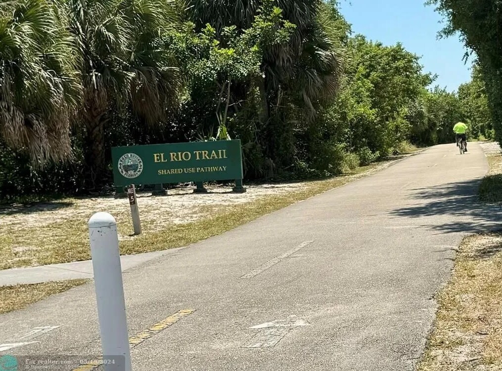 El Rio Bike and Walking trail right behind building - 450 NW 20th St