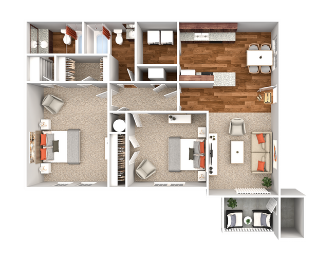 2 Bedroom 2 Bathroom - Branchwater