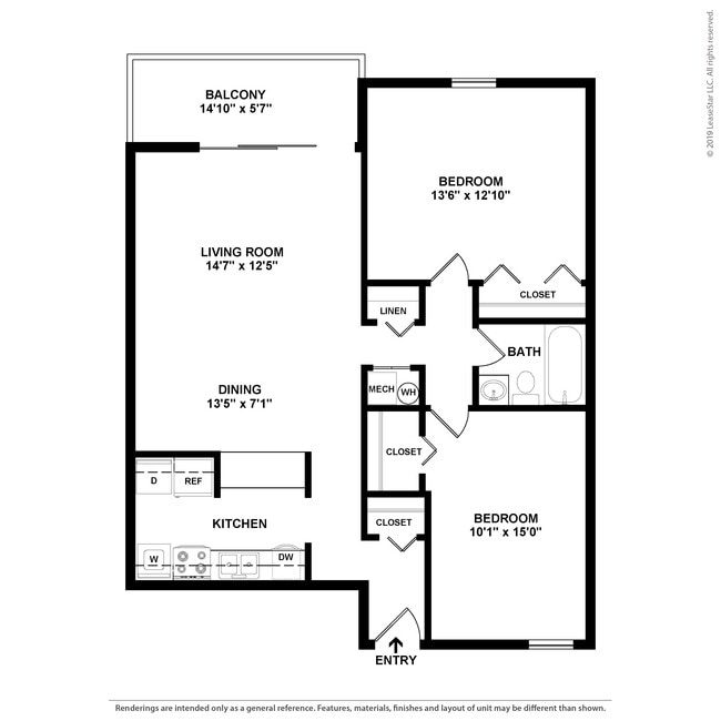 Floorplan - Stratford Hills Apartment and Townhomes