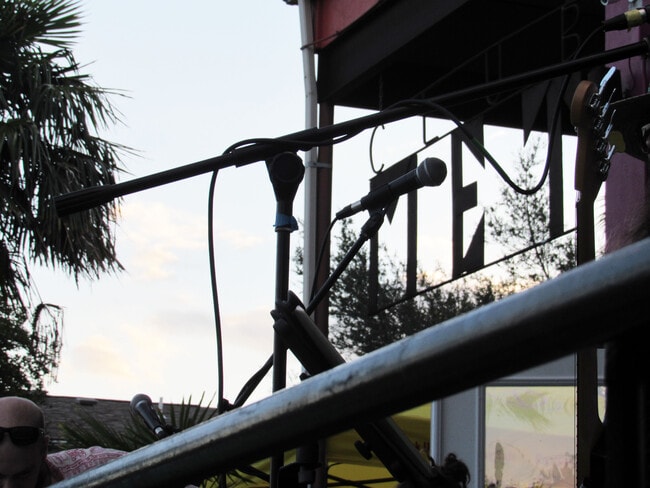Poolside stage for Metropolis Events and Parties. - The Metropolis Apartments
