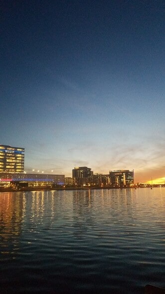Tempe Town Lake - at night - 435 W Rio Salado Pky