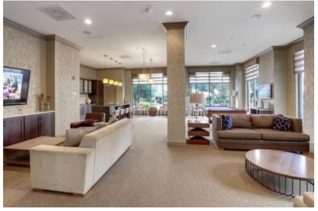 Resident clubhouse lounge with billiards - 795 Hammond Dr