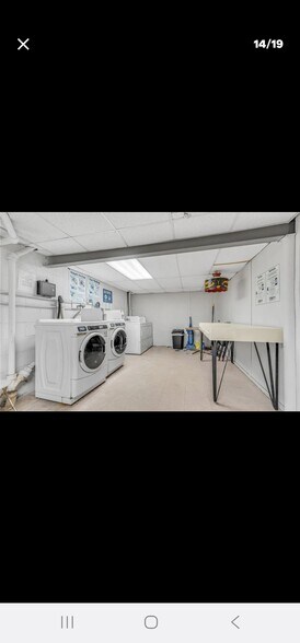 Washer and dryer in the basement coins operation - 72 W Shore Rd