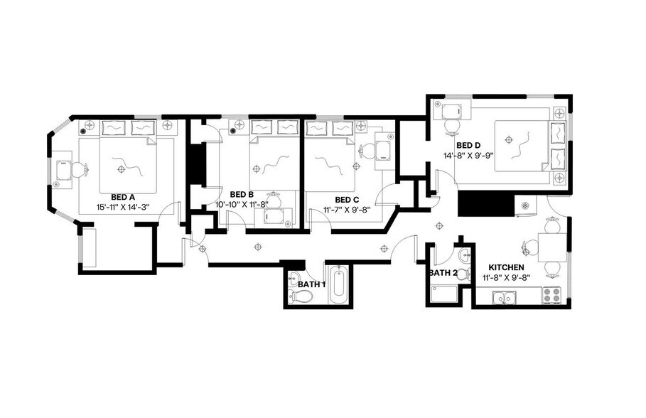 Building Photo - Room in Shared 4 bed/2 bath home