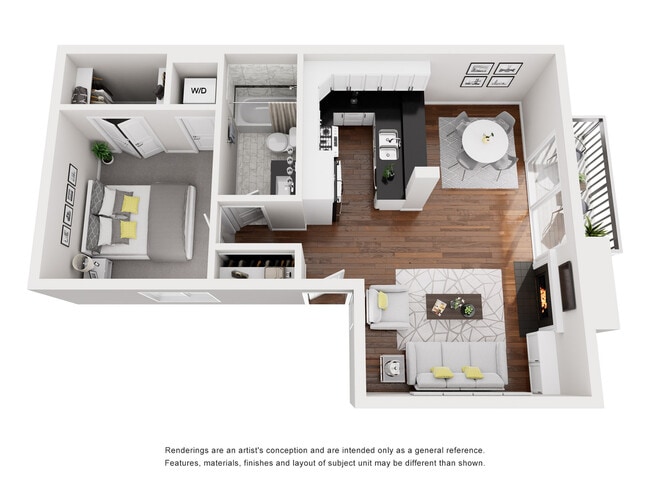 Explore the elegance of this contemporary apartment design, where style meets comfort. - Marquee at Diablo Pines 2