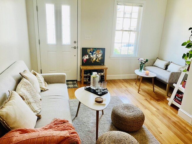 Current living room with updated wall colors - 63 Ash St