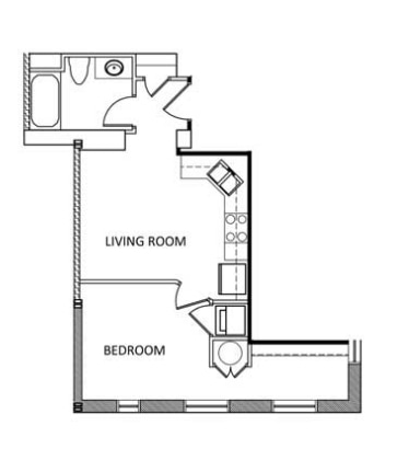 1BR/1BA - The Hancock Building
