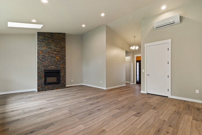 Living and Dining Room with Fireplace (Open Space Floor Plan) - 1563 Mt Baker Hwy