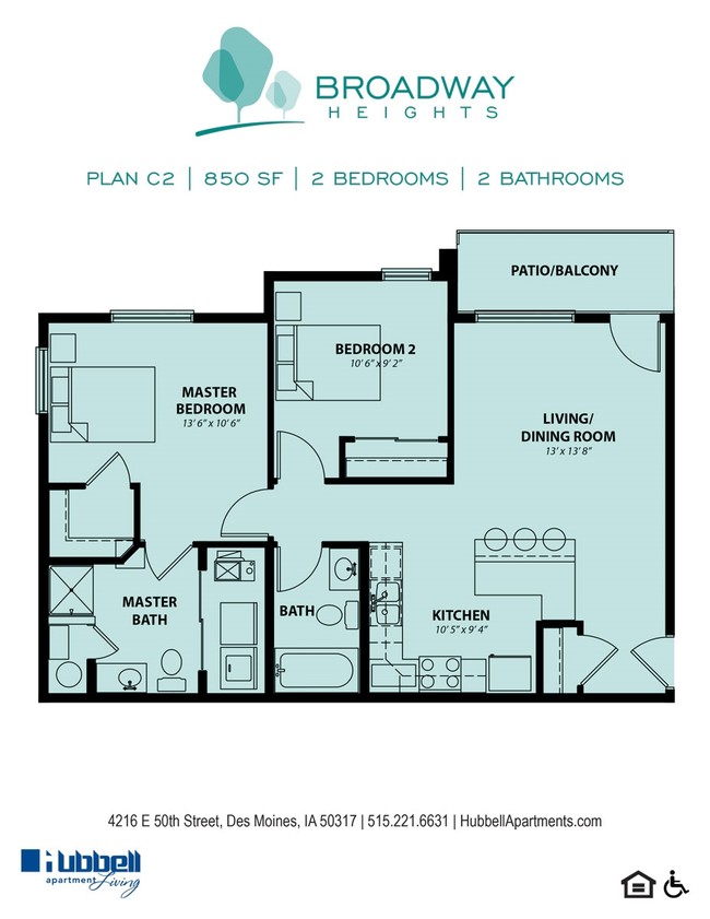 Plan C2 - Broadway Apartments at Capitol Heights