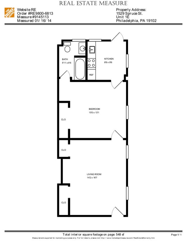 Floorplan - The Nash- 1529 Spruce St