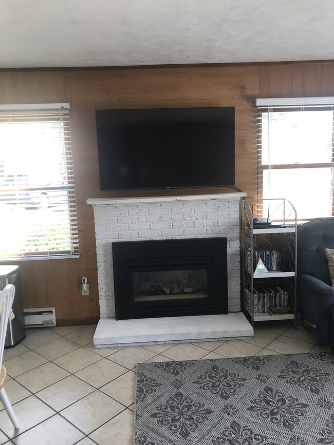 gas fireplace in living area - 5220 Silver Shores Ln