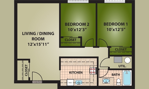 Floorplan - Forest Glade Apartments