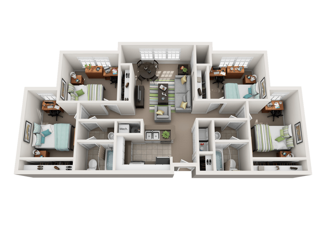 Floorplan - University Courtyard Athens Student
