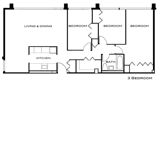 Floorplan - Buena Vista Towers