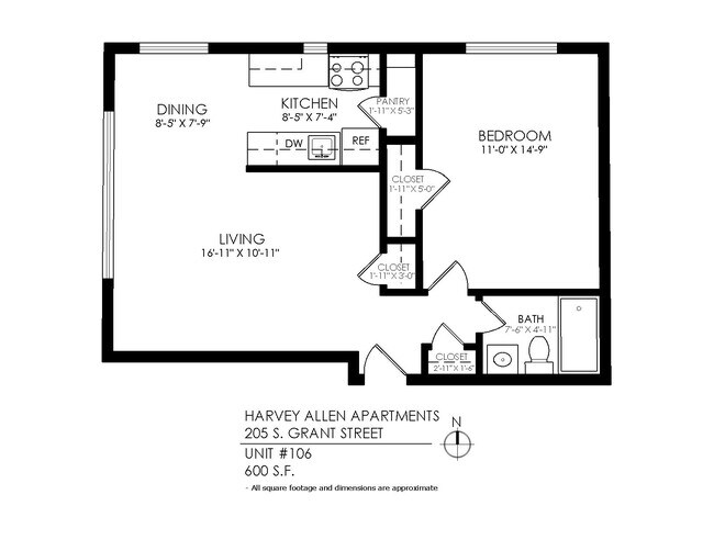 Floorplan - Harvey Allen Apartments