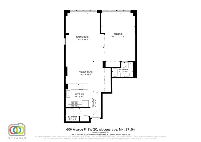 Primary Photo - Art Deco Condo 1/BD 1/BA 1/CP space