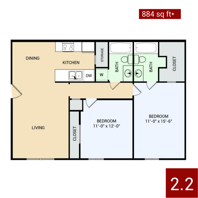 Floorplan - Cedar Ridge Apartments