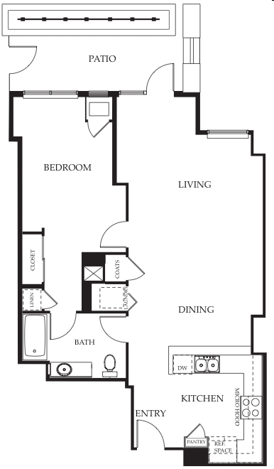 1BR/1BA - Skyline at Tamien Station Apartments