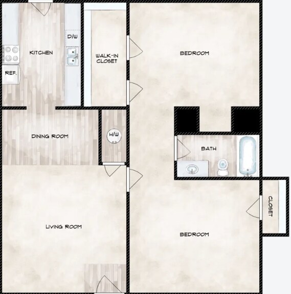 Floorplan - 74 Lyerly Place Apartments