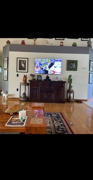 Living room. All is painted white now - 7639 Wells Ct