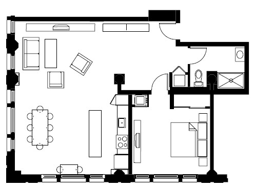 1BR/1BA - Union Lofts