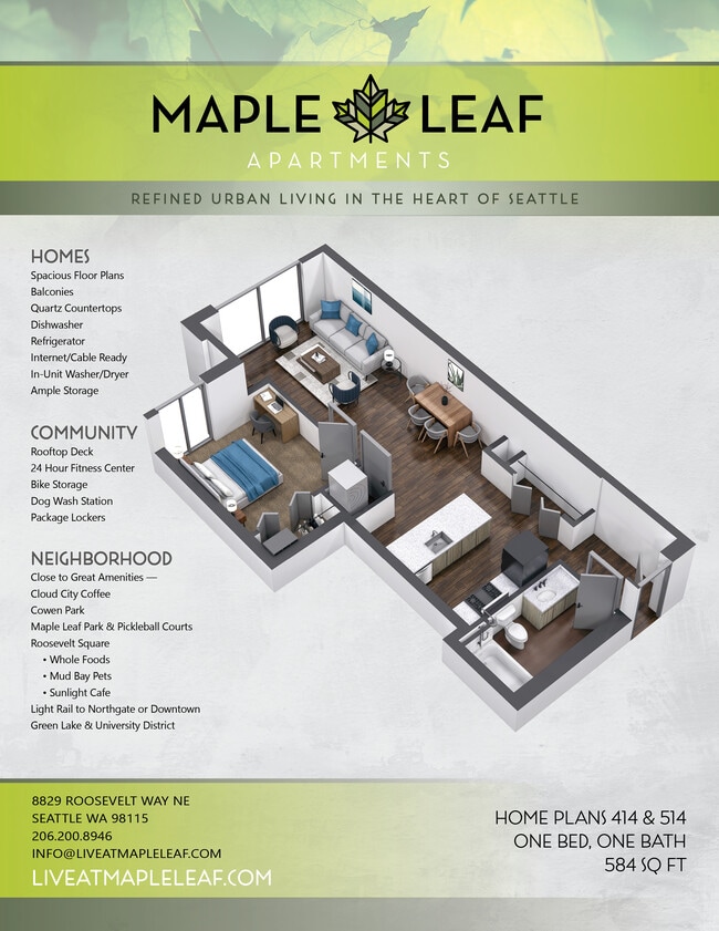 Floorplan - Maple Leaf Apartments
