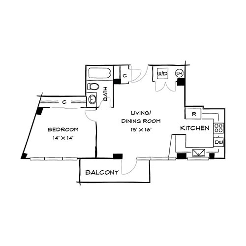 Floorplan - The Residences at Capital Crescent Trail