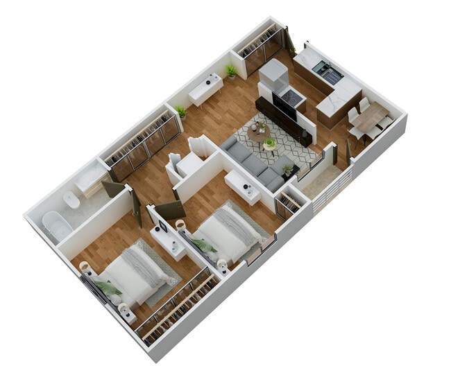 2 BR Floor Plan - Westmoreland Estates