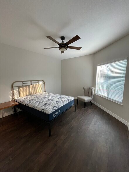 View of bedroom from single bathroom - 5550 Spring Valley Rd