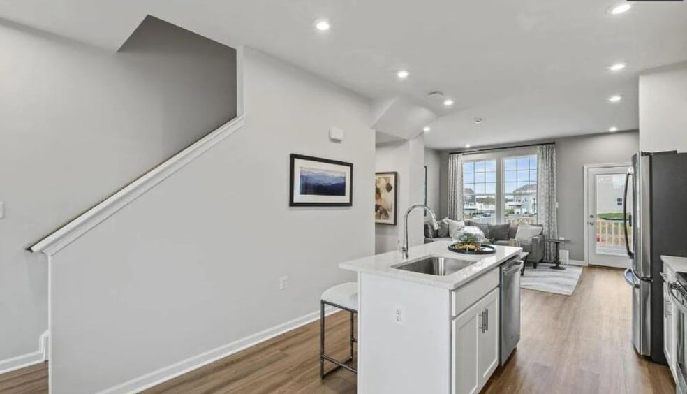 kitchen counter & stairs - 10 Coolidge Ave