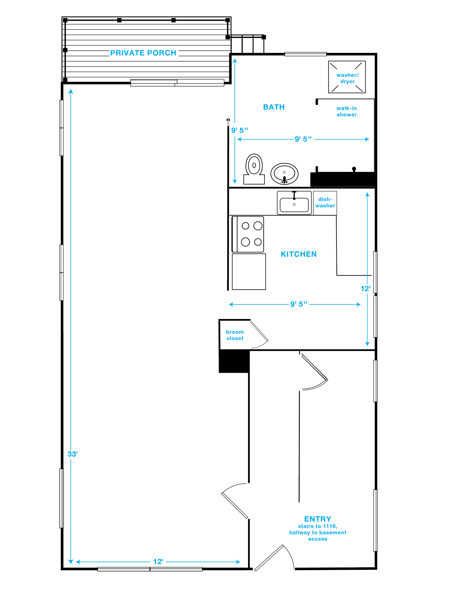 floor plan with measurements - 1114 SE 30th Ave