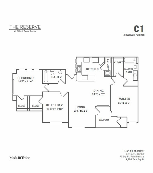 Floorplan - The Reserve at Gilbert Towne Centre